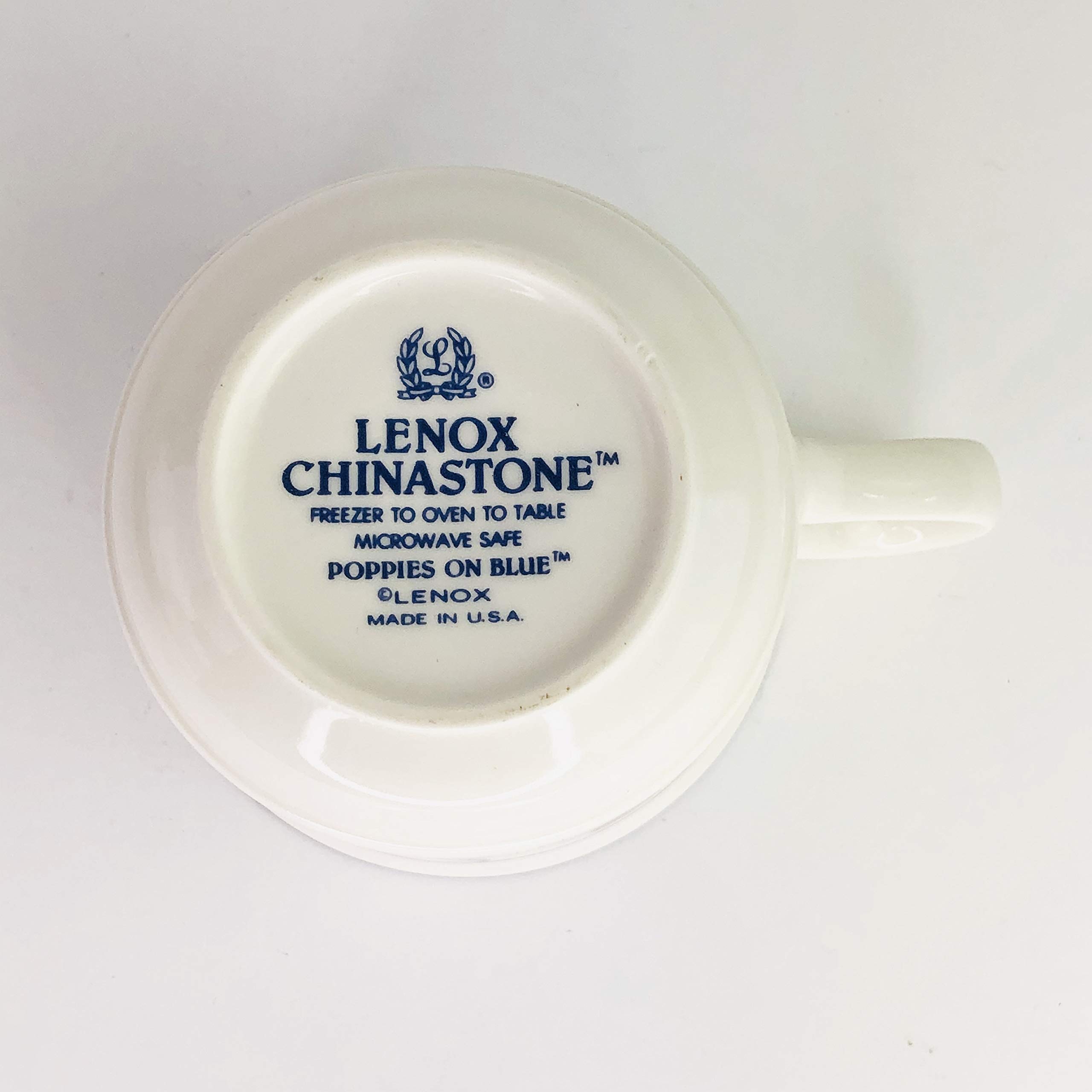 Amazon.com | Lenox Chinastone Poppies on Blue Cup and Saucer Set